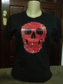Camiseta Caveira Rosa